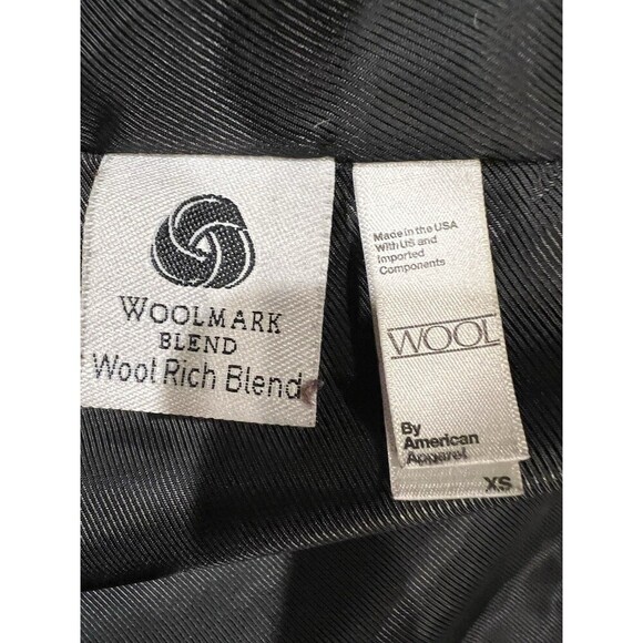 American Apparel Wool Audrey 4 Button Grey Pea Coat Size XS - Picture 6 of 7